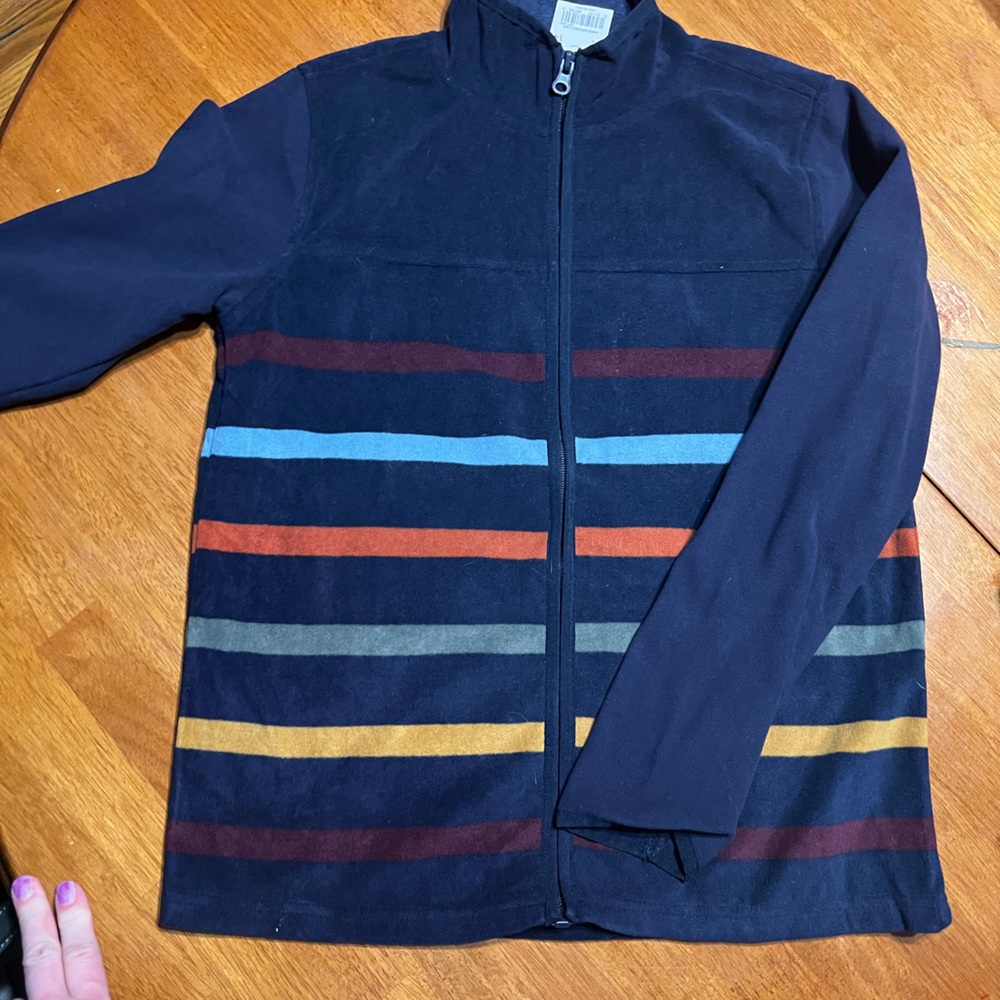 Oshkosh fleece multi colored sweater. Size 14. Never worn